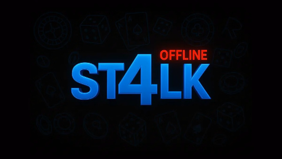 Letras azules ST4LK con la etiqueta OFFLINE sobre fondo oscuro